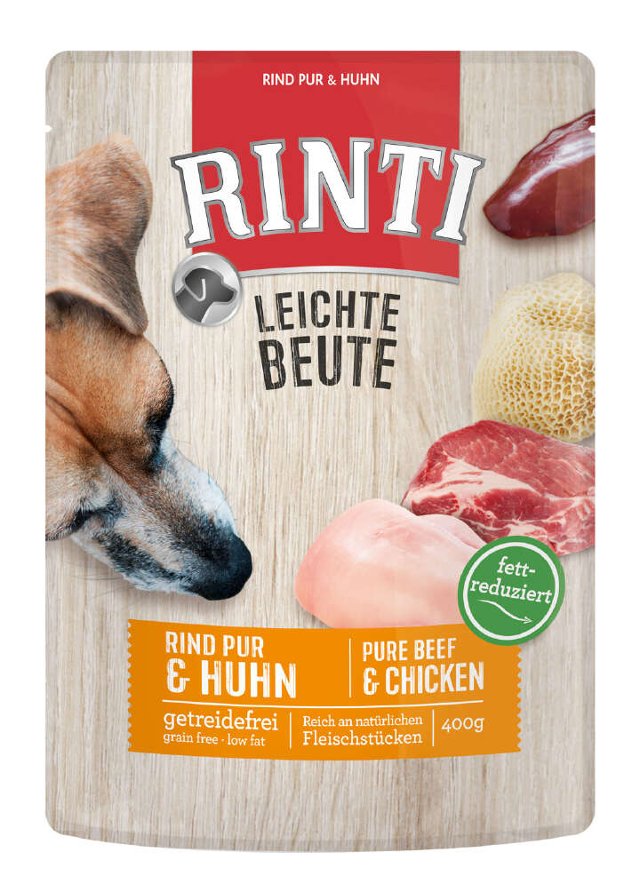 RINTI Hundeleckerlis Leichte Beute Rind pur + Huhn
